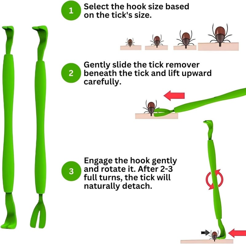 Goodscious Tick Remover Tool - Safe & Easy Tick Remover for Humans and Pets - Effective Tick Remover for Cats and Dogs - Small to XL Tick Removal Tool for Dogs - Twist & Pull Tick Removal Kit (Set of 5) - Image 5